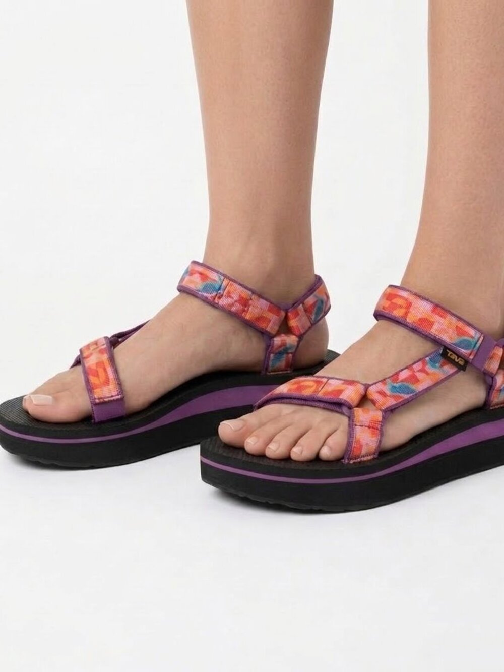 Mocking Bird Purple and Pink Womens Size 10 Teva Sandals